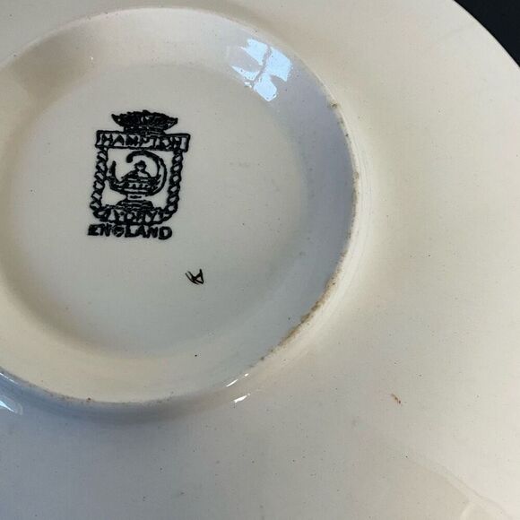 Hampton Ivory England Plate Bowl Fruit Floral Pattern Design Kitchenware - Picture 8 of 10